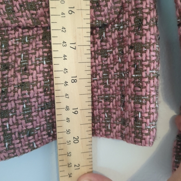 Ann Taylor Blazer Women's 8P Pink Tweed Y2K Clueless Chic Button - Picture 8 of 9